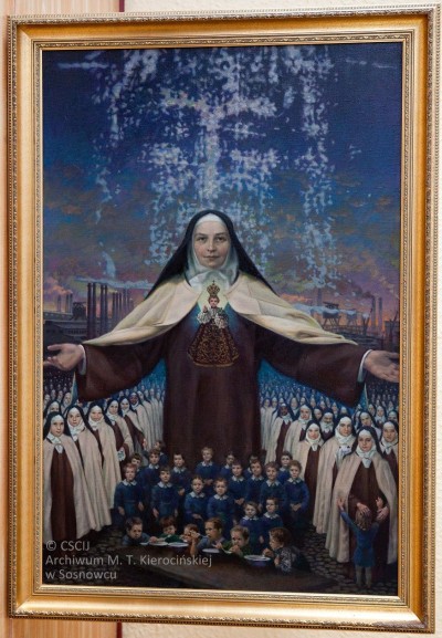 Obrazy przedstawiające Matkę Teresę Kierocińską