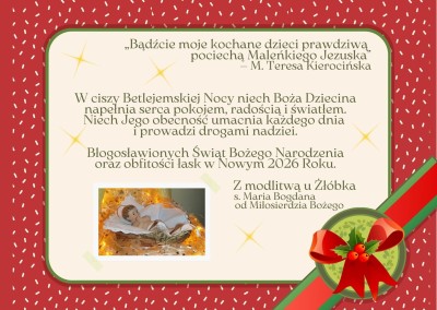 Życzenia na Święta Bożego Narodzenia