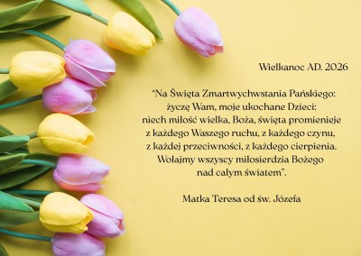 Życzenia z okazji Świąt Zmartwychwstania Pańskiego